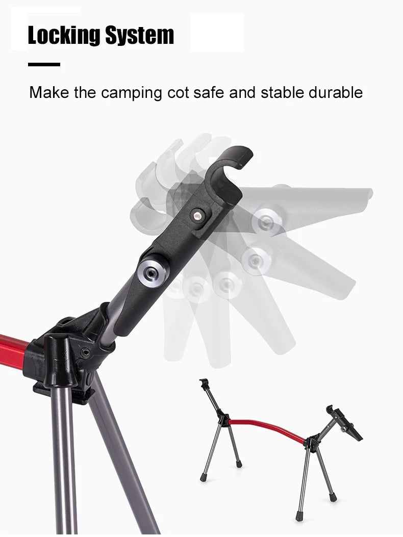 WESTTUNE Ultralight Camping Cot – Folding Bed with Leg Extenders