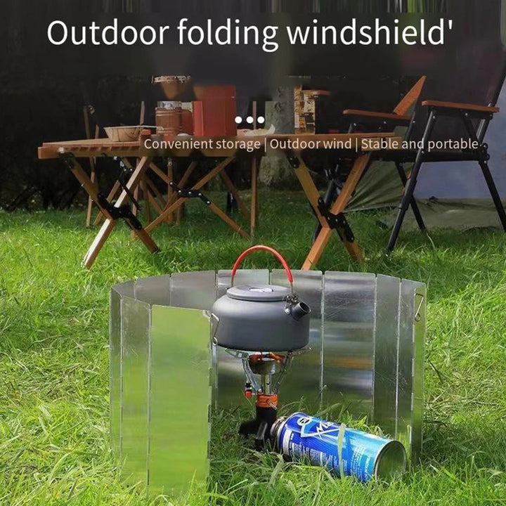8/10 PCS Foldable Gas Stove Windshield – Portable Windproof Screen