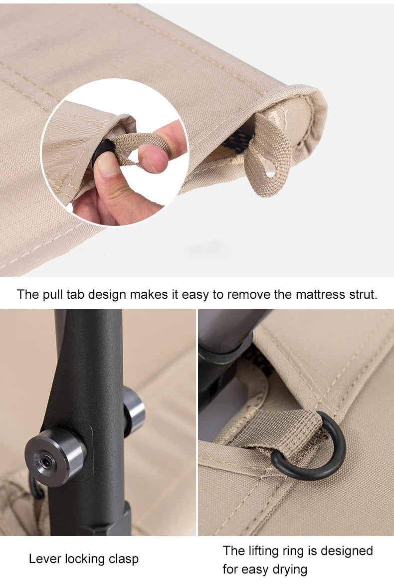 WESTTUNE Ultralight Camping Cot – Folding Bed with Leg Extenders