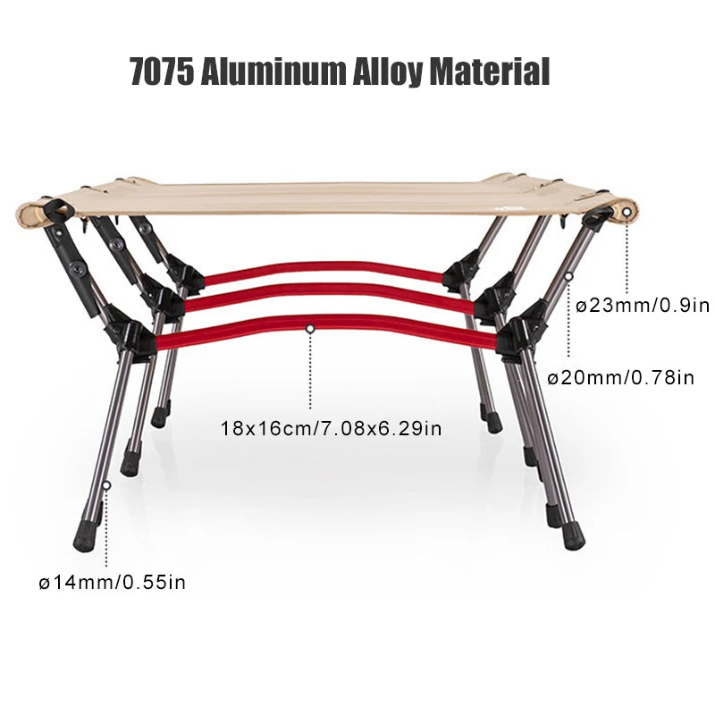 WESTTUNE Ultralight Camping Cot – Folding Bed with Leg Extenders