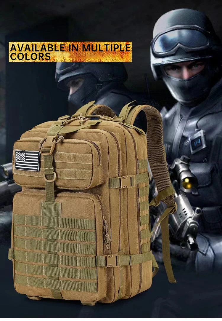 Outdoor Tactical Hiking Backpack – 3P Multi-Functional Travel Bag